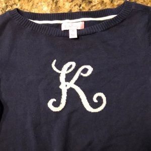 Lilly Pulitzer XS Sweater w K initial